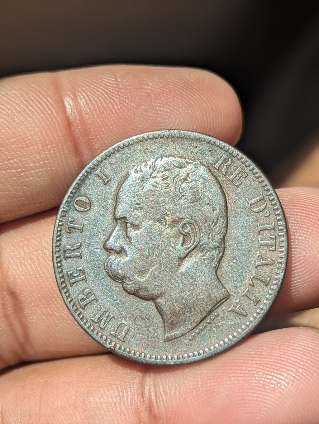 Italy; 10 Centesimi 1893 R Key Date UMBERTO I