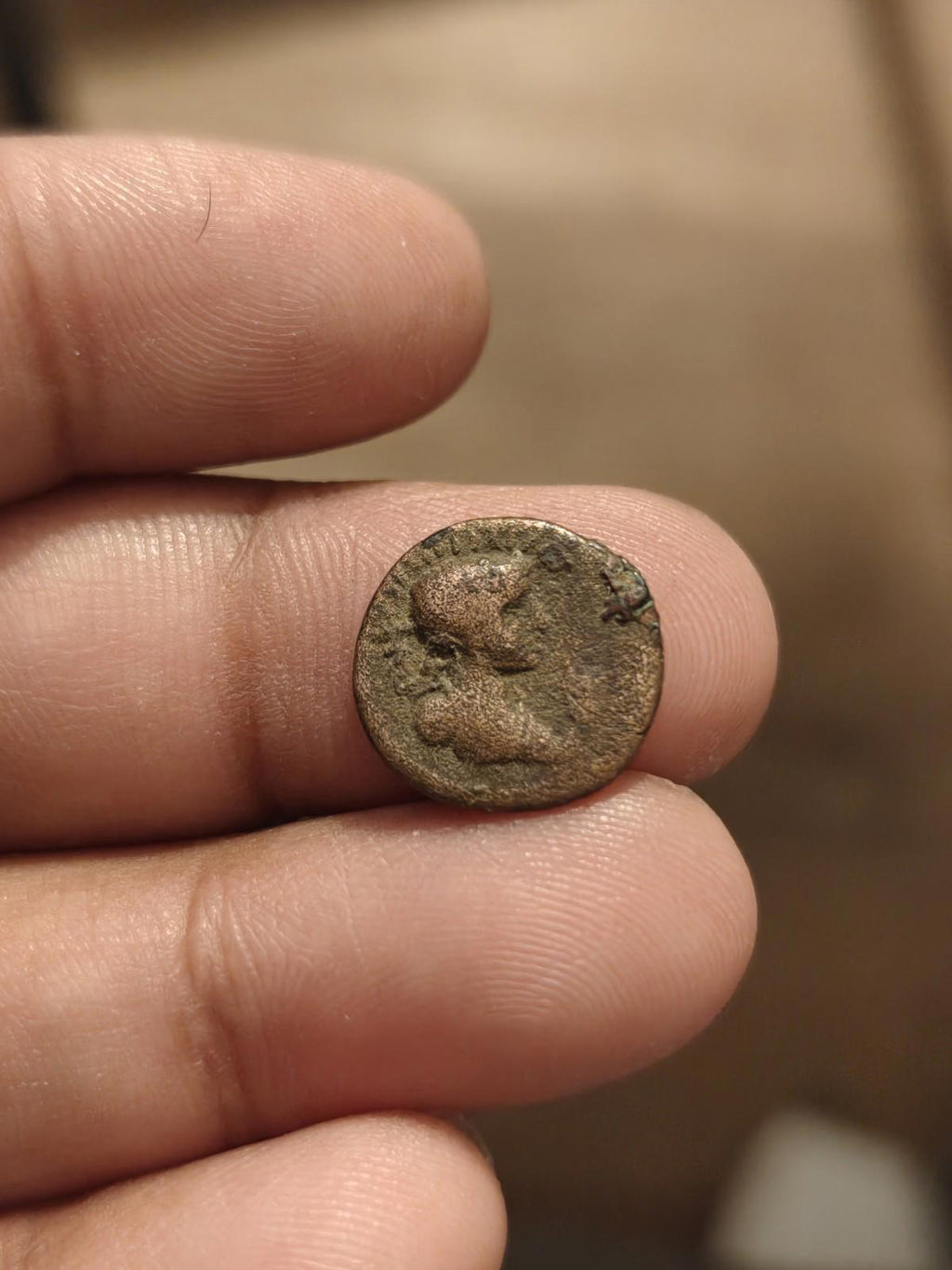 Vima Takto Coin Kushan Era 1/4 Tettra Drachma Ancient India Rare Coin AD112