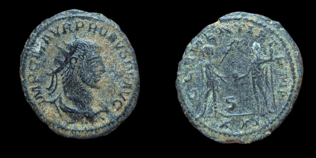 Antoninianus romain impérial Probus CLEMENTIA TEMP π XXI en bronze argenté, 3,7 g