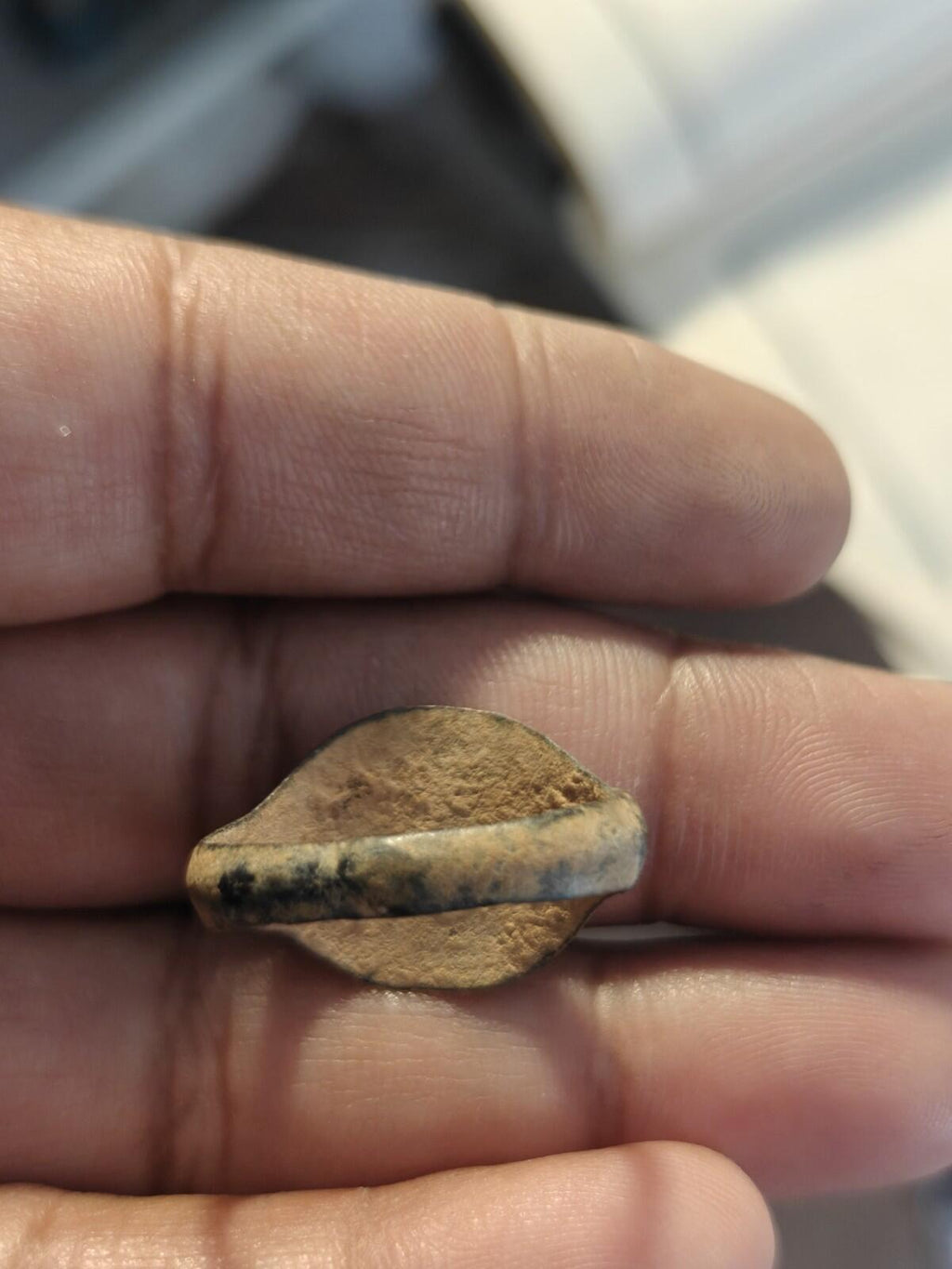 Ancient Egyptian Judaea Islamic Ring GENUINE Ornamented Collectible Dark Patina