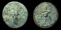 Ancient Greek Bronze TRYPHONE Seleucid King 142BC Macedonian HELMET Coin