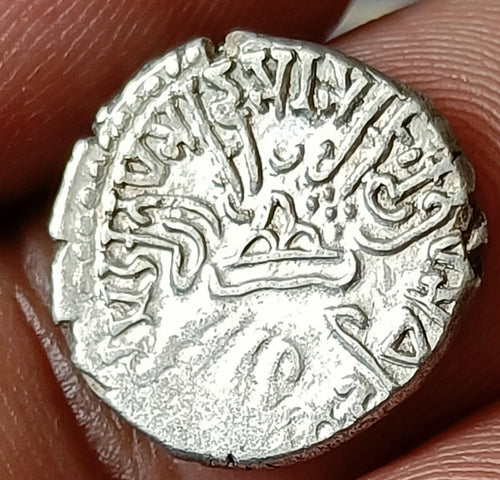 #AB11#India SILVER coin of Rudra sena Western Kshatrapas.Indo-Scythian rulers