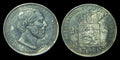 1871 Netherlands William III 2 1/2 Gulden .945 Fine Silver Coin KM# 82