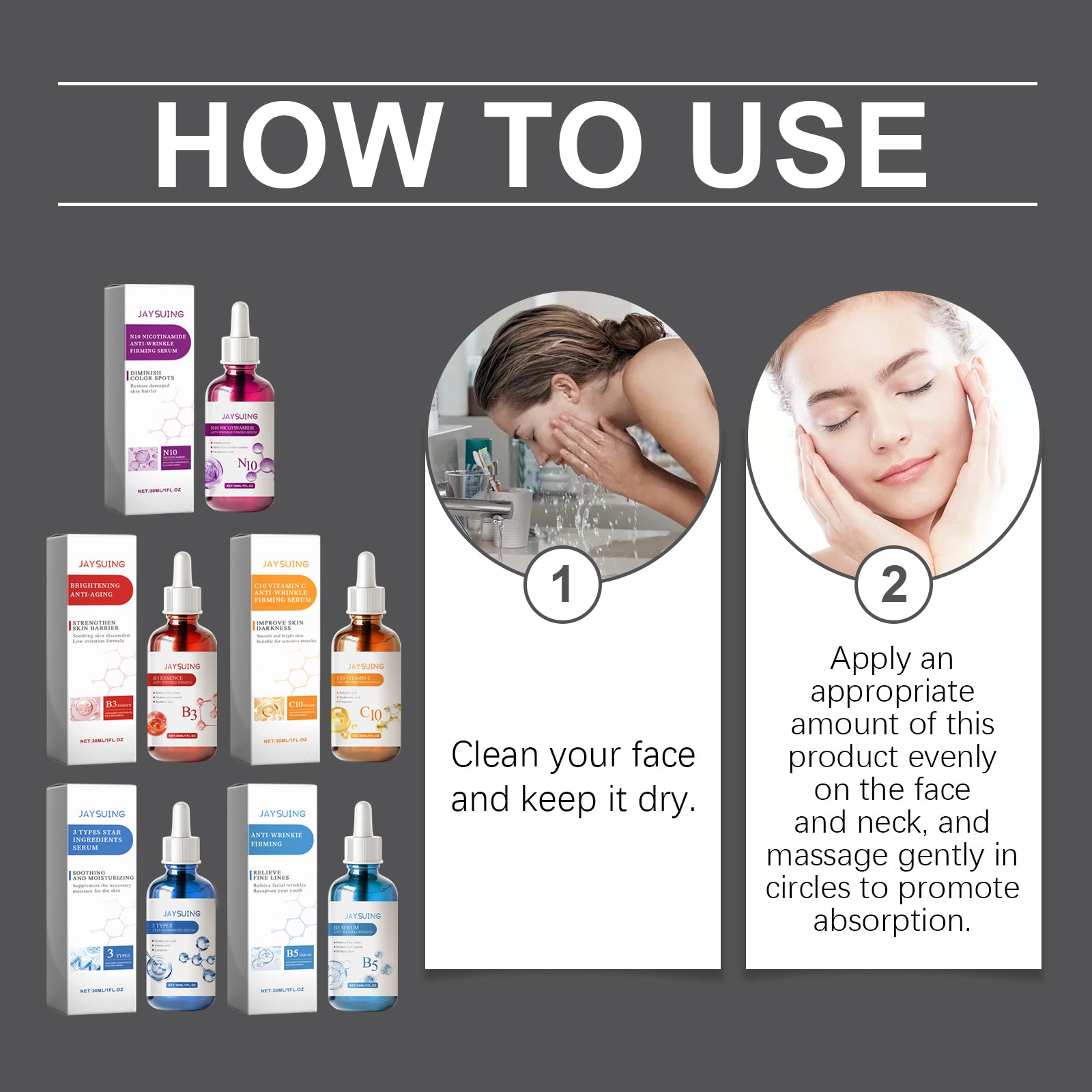 Serum Gift Box 5-Piece Facial Moisturizing And Hydrating Daily Repair Serum Gift Box