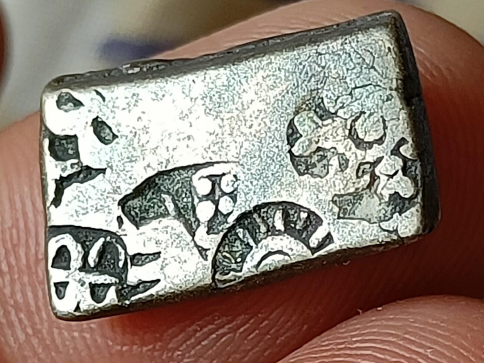 #AB41#India⭐INDUS Valley⭐ Mayuriyan Punch Mark Silver Coin SUN Symbols 300 BC
