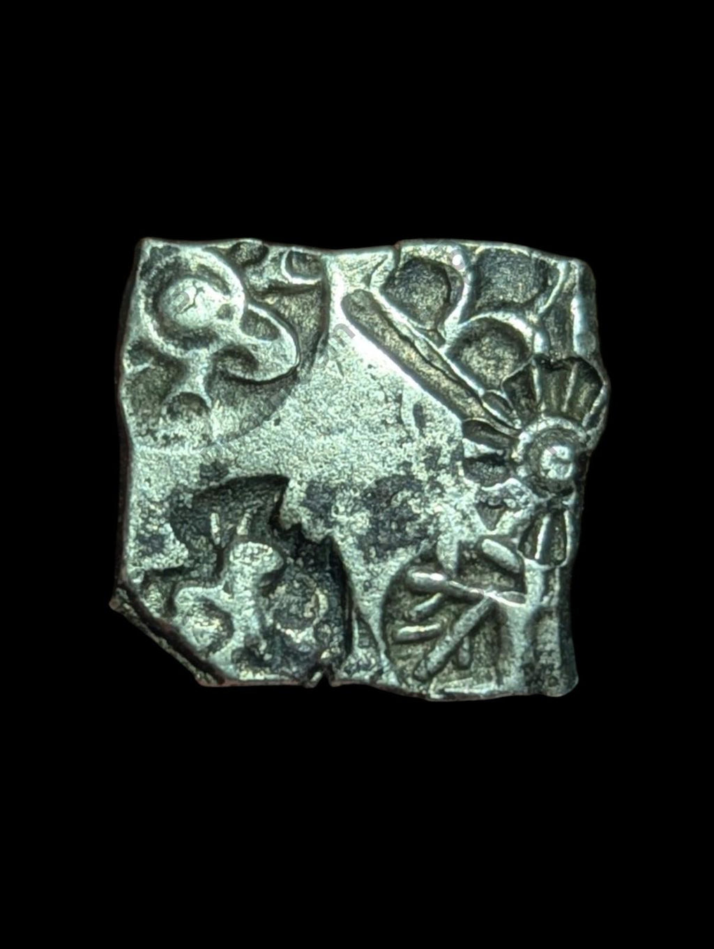 India ⭐ INDUS Valley Mayuriyan Punch ⭐ silver Coin 300 BC 🦌DEER