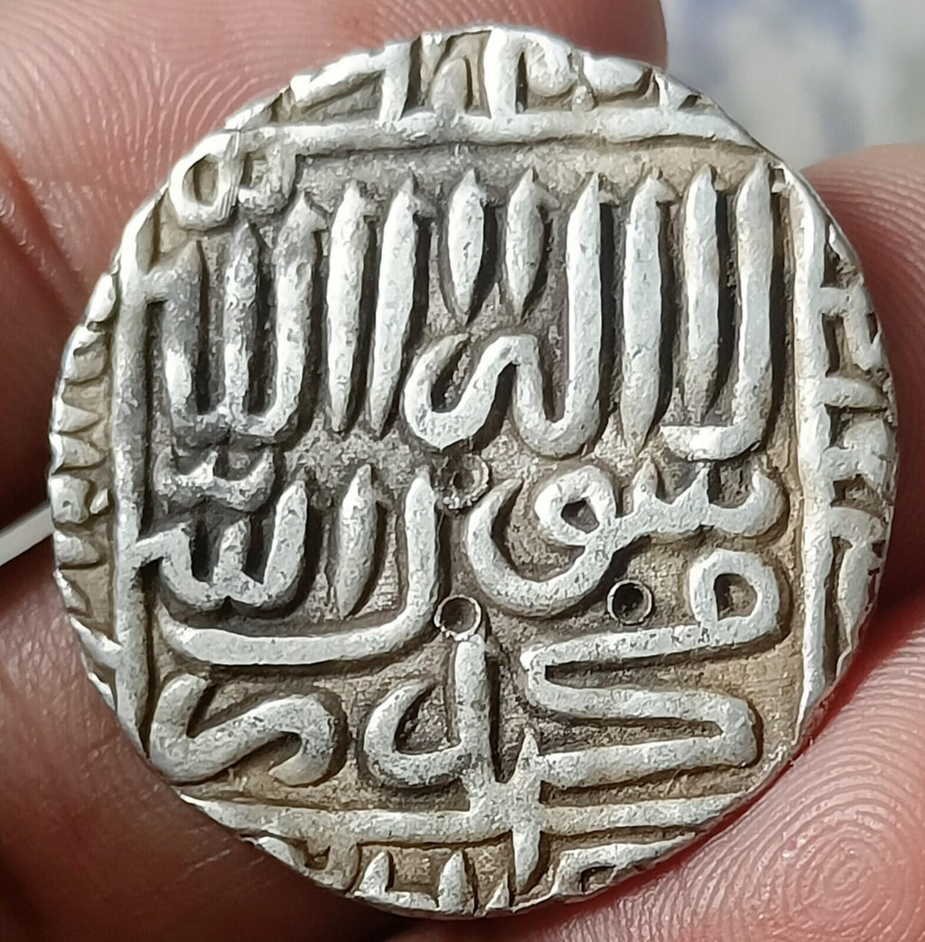 #V14# India Delhi sultanate silver Rupee Ruller ISLAM SHAH SURI 1550-1560AD Rare
