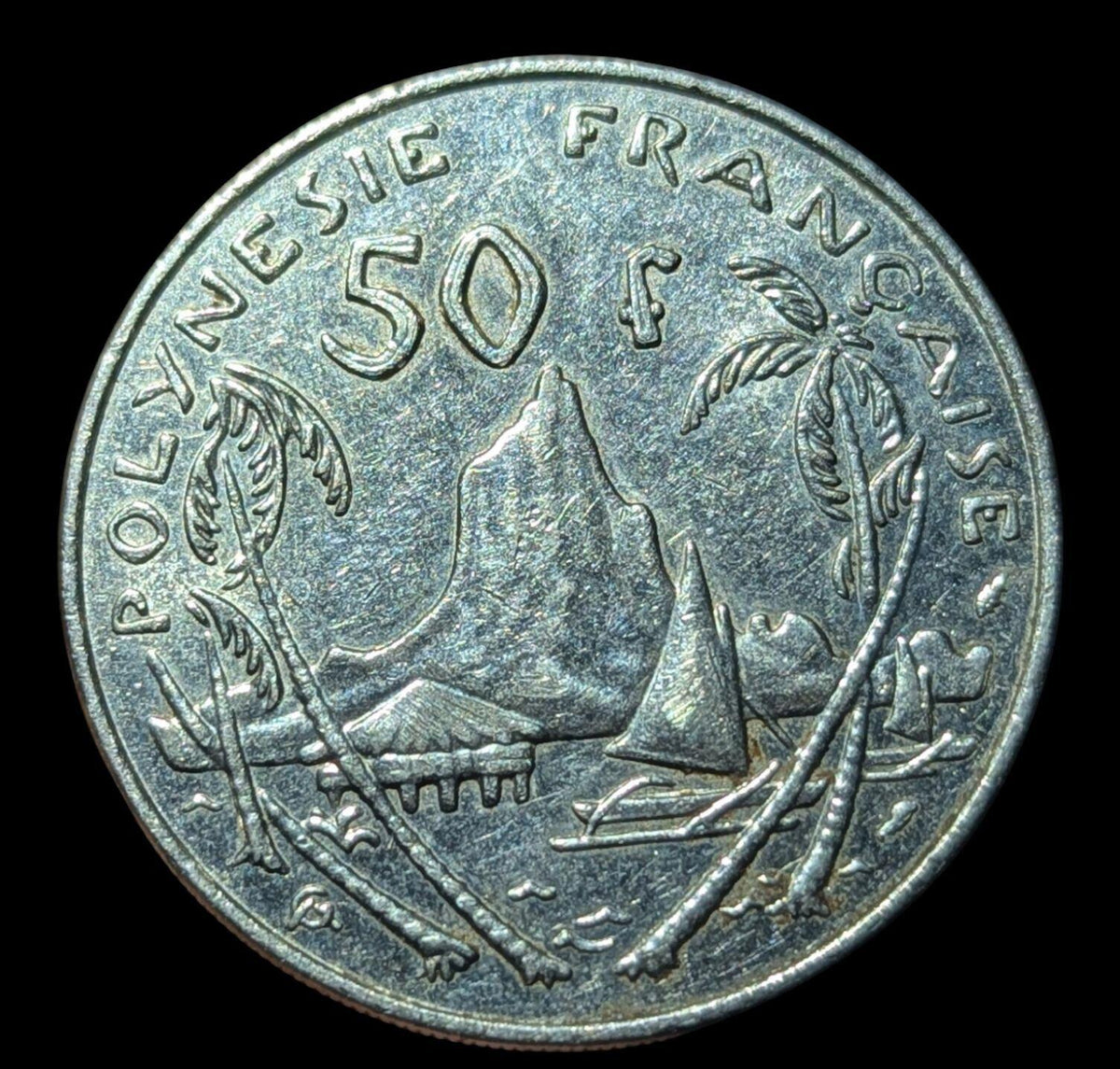 Polynésie française, 50 Francs, 1985, Paris, Pièce en nickel