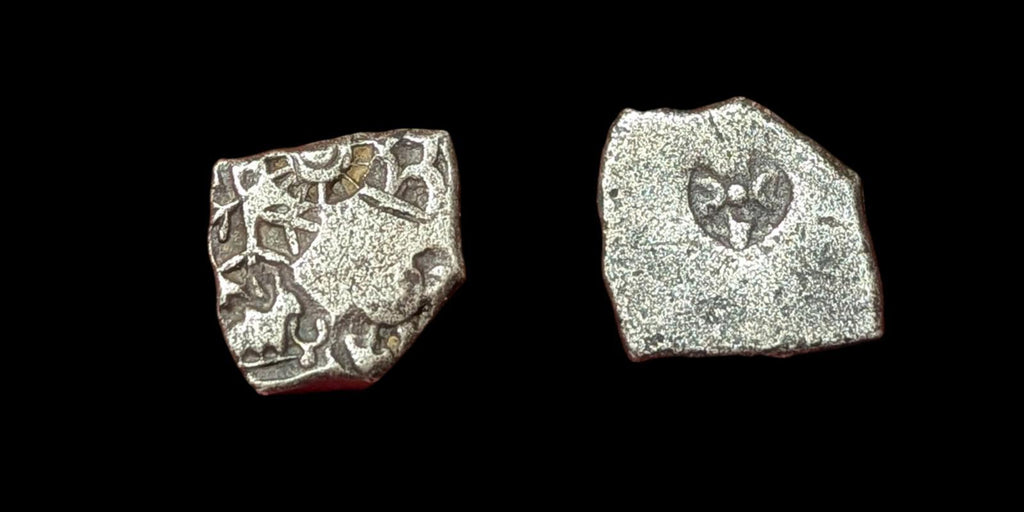 India ⭐ INDUS Valley Mayuriyan Punch ⭐ silver Coin 300 BC 🦁 Lion/ BULL