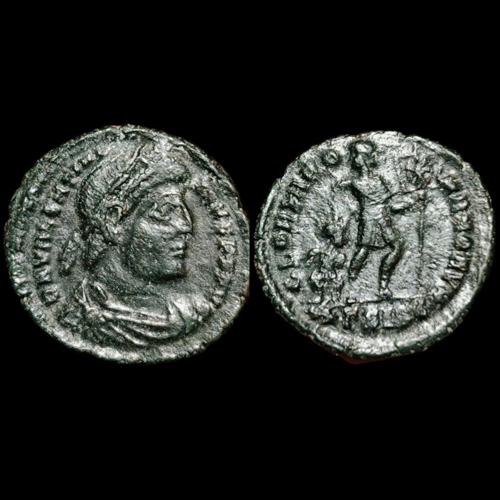VALENTINIEN I Captif & Chi-Rho Chrétien ANCIENNE Monnaie Romaine Antique