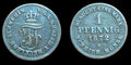 GERMANY Mecklenburg - Schwerin 2 Pfennig 1872B Friedrich Franz II