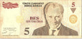 Turkey, 5 YTL (Lira), ND (2005-2010), P-217, Banknote Better Grade