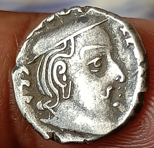 #AB42#India SILVER coin of VISHAB sena Western Kshatrapas.Indo-Scythian rulers