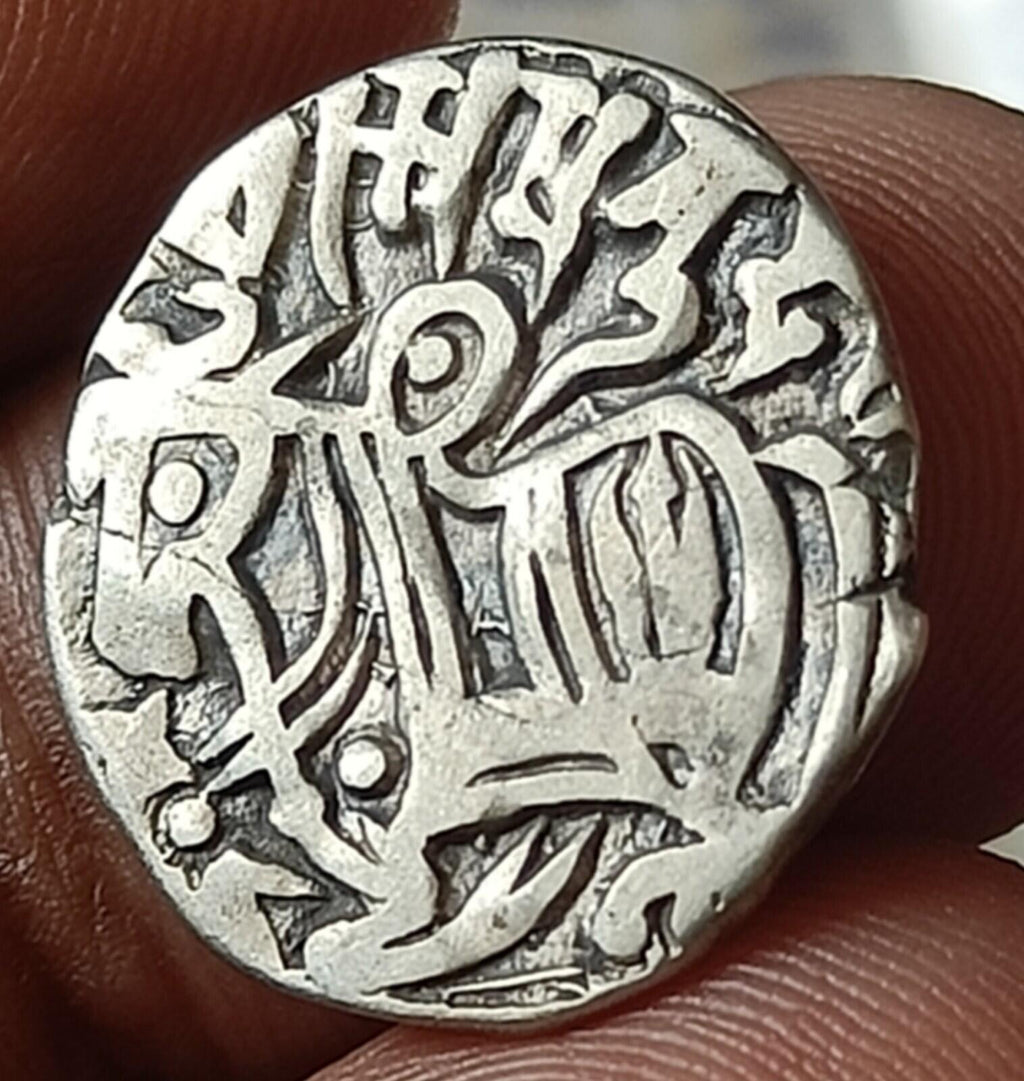 #N5#W17#Indian  Samanta Deva (850 AD) silver big flan coin. Superb grade Rare