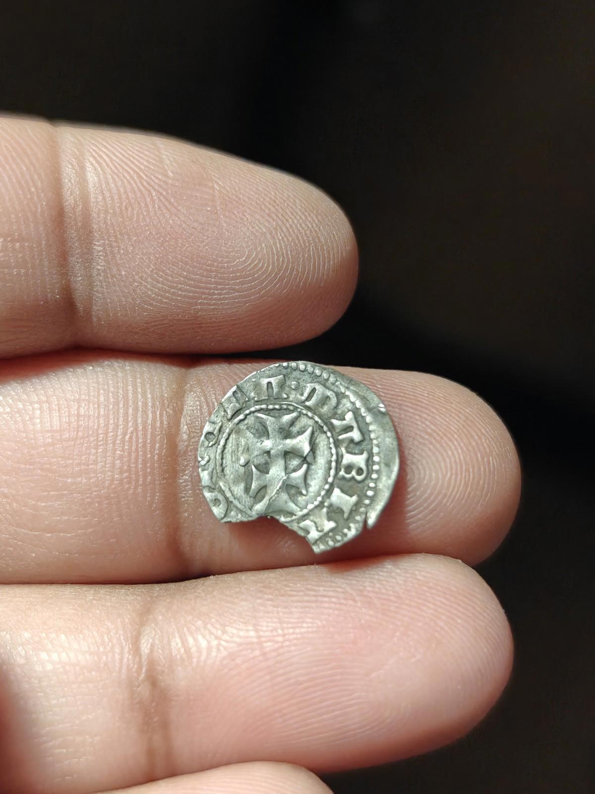 Silver Dinar Coin Hungary Queen Maria 1382 Medieval Circulated Rare