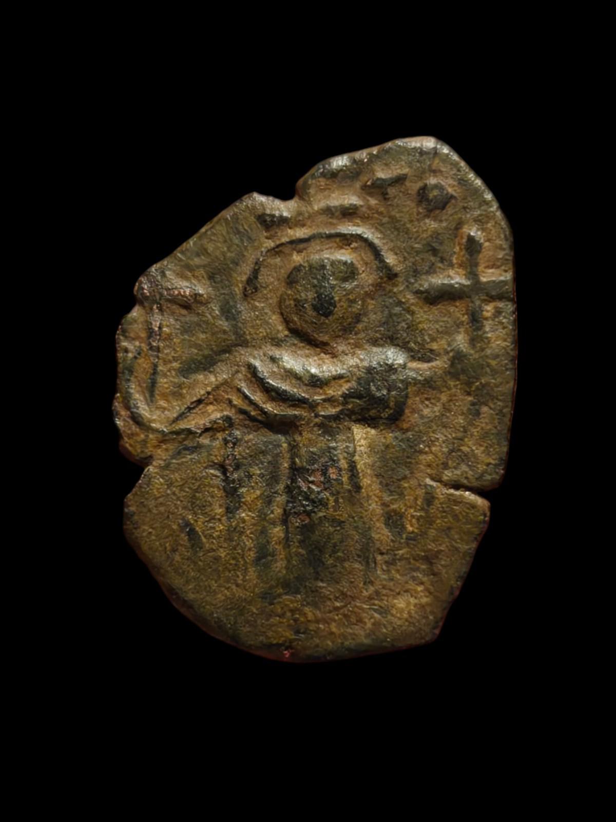 Arab Byzantine Umayyad Caliph. Mu'awiya Hims Emessa in Sorya Islamic Coin!