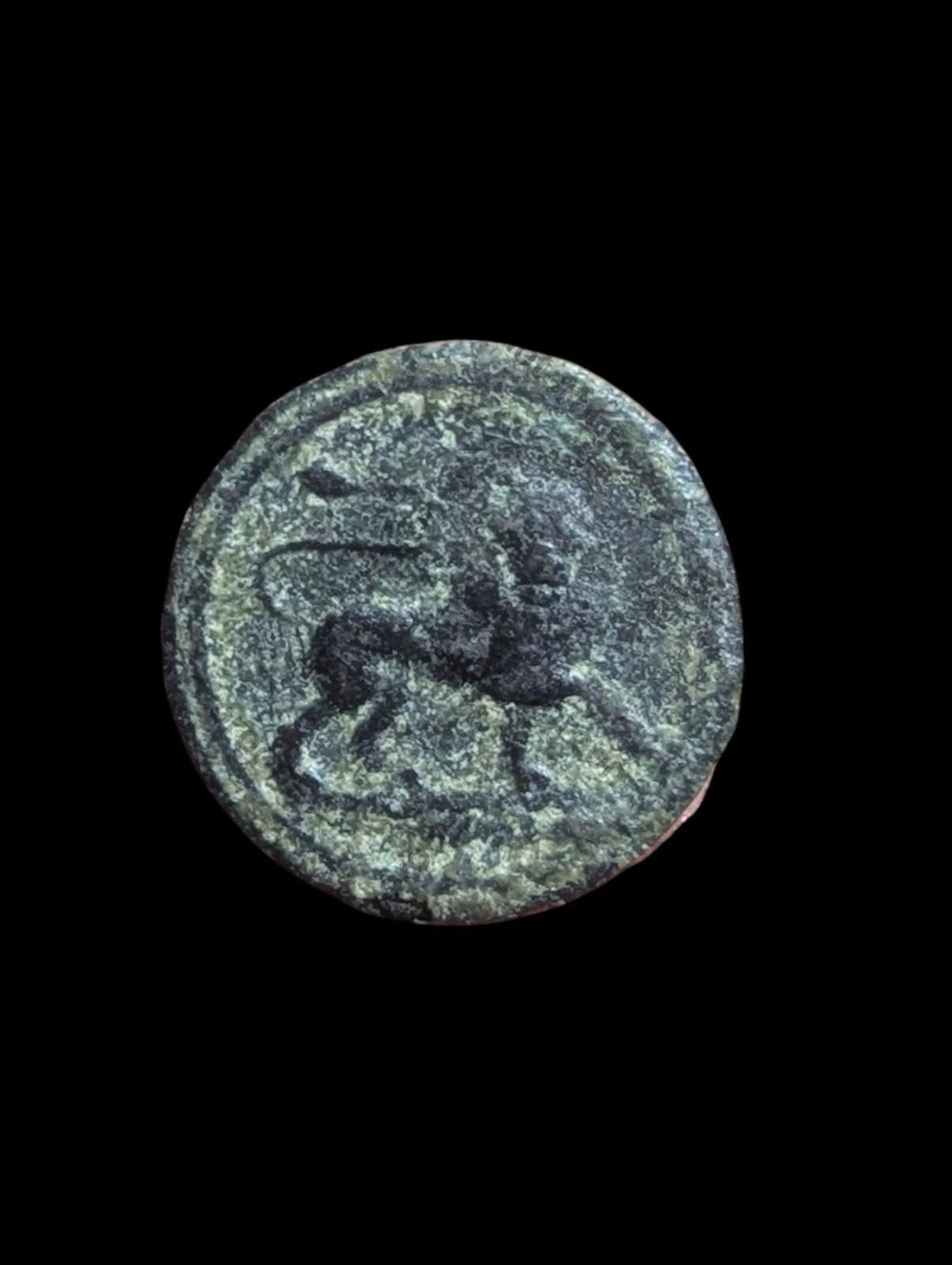 16th / 17th Century Spanish Military Button:  Lion Cote Of Arms Vintage