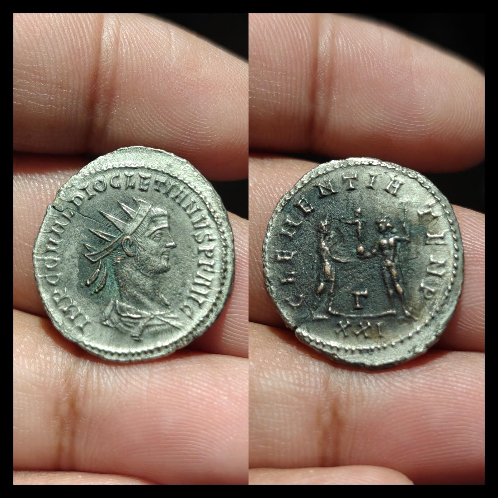 Diocletian 287 AD Antoninianus Roman Empire CONCORDIA TEMP Rare Coin