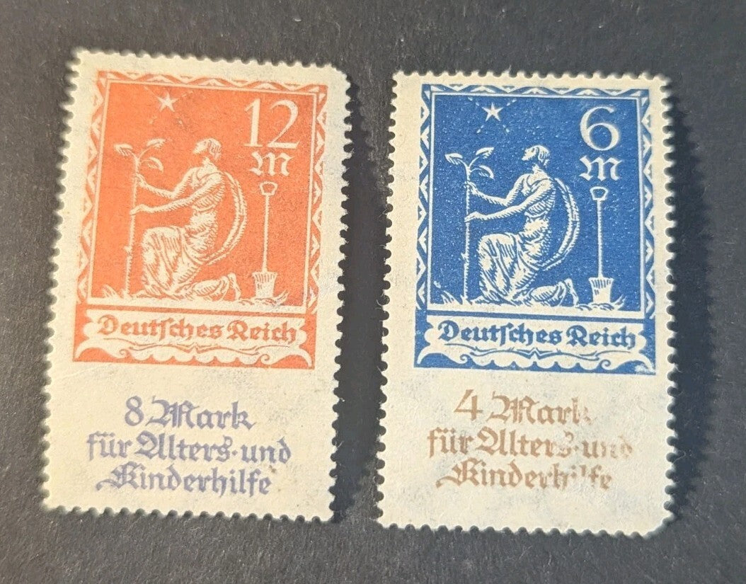 Germany Stamps 1922, Planting Charity, Sc SP1 set, MNH