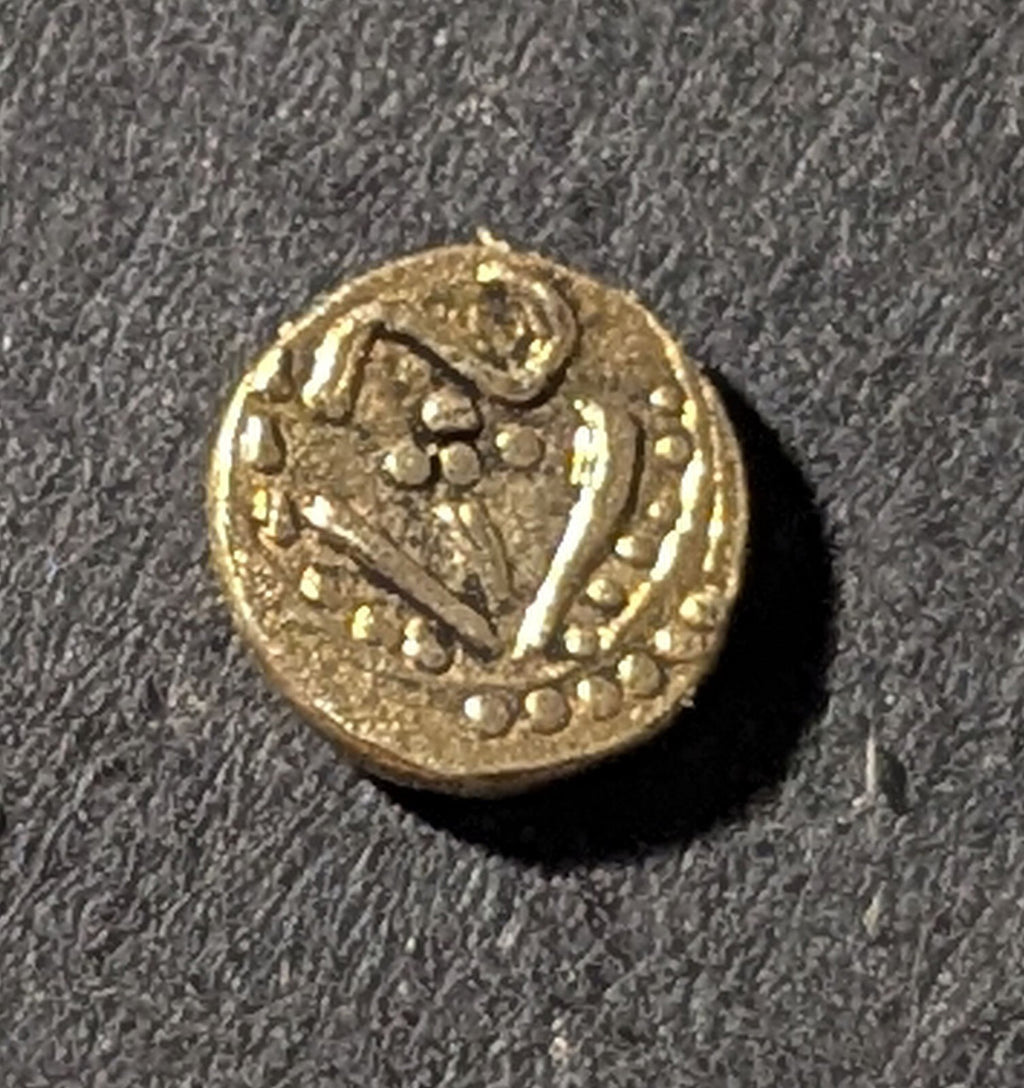 India. Mysore Western Gangas AV Elephant Fanam XVIII, X-XI cen. Rare Gold