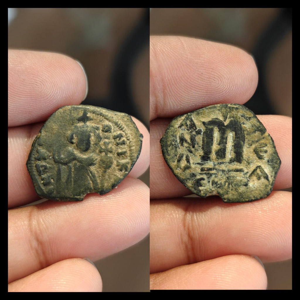 Islamic ARAB Byzantine UMAYYAD, time of Abd al-Malik, Æ Fals circa 685-690's AD