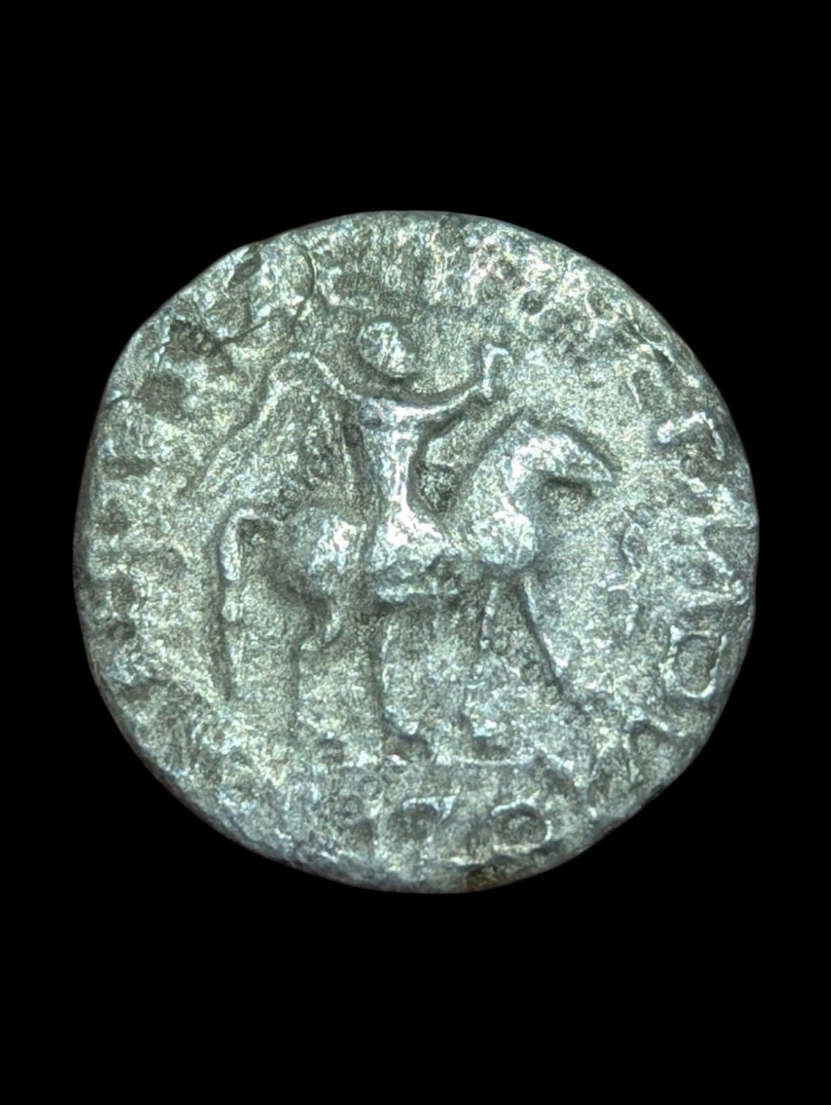 Ancient Indo-Scythian Kingdom Azes II AR Tetradrachm Silver Coin