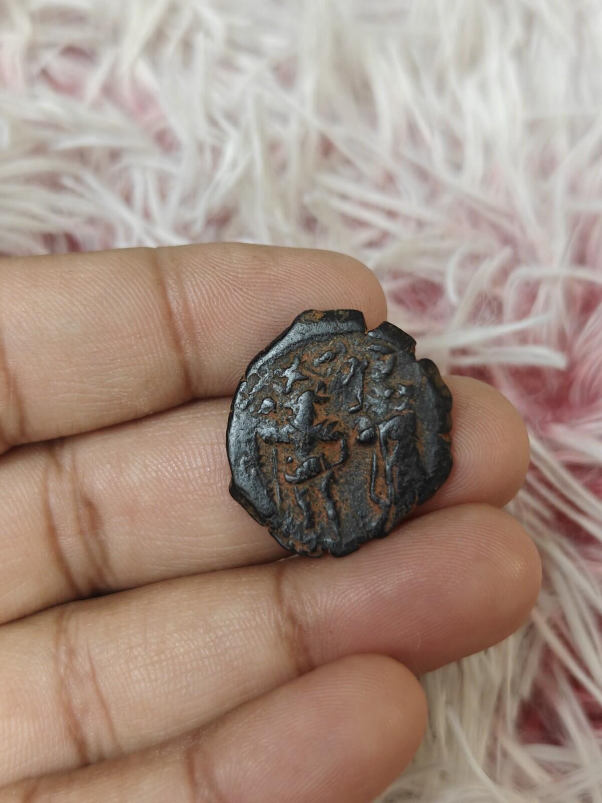 伊斯兰阿拉伯拜占庭时期倭马亚王朝铜币，双立哈里发，公元685-690年！