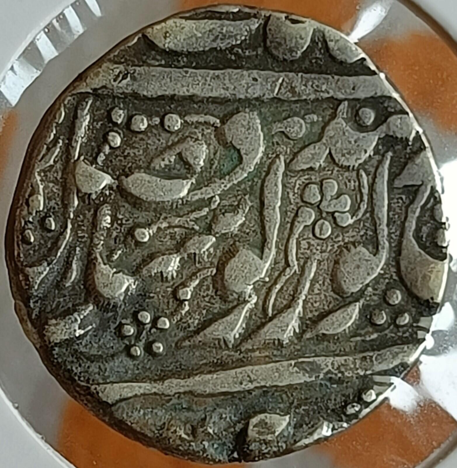 #KN-48#India-Sikh Empire silver Rupee of Maharaja Ranjit Singh 1867 VS Top grade