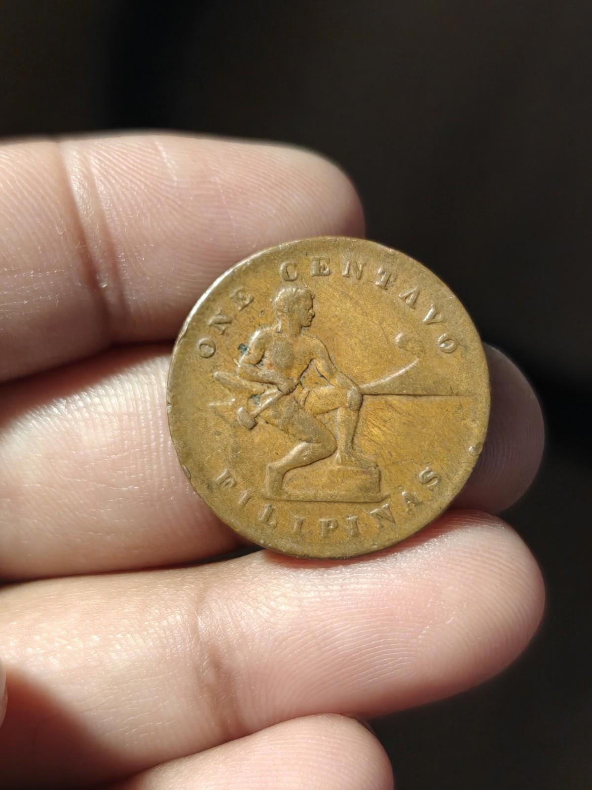 1944 "S" Philipines 1 centavo-Bronze composition coin KM#179 '