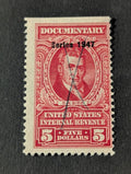 US Revenue, 1947, R477, $5.00  Documentary,  Used, NG, F/VF
