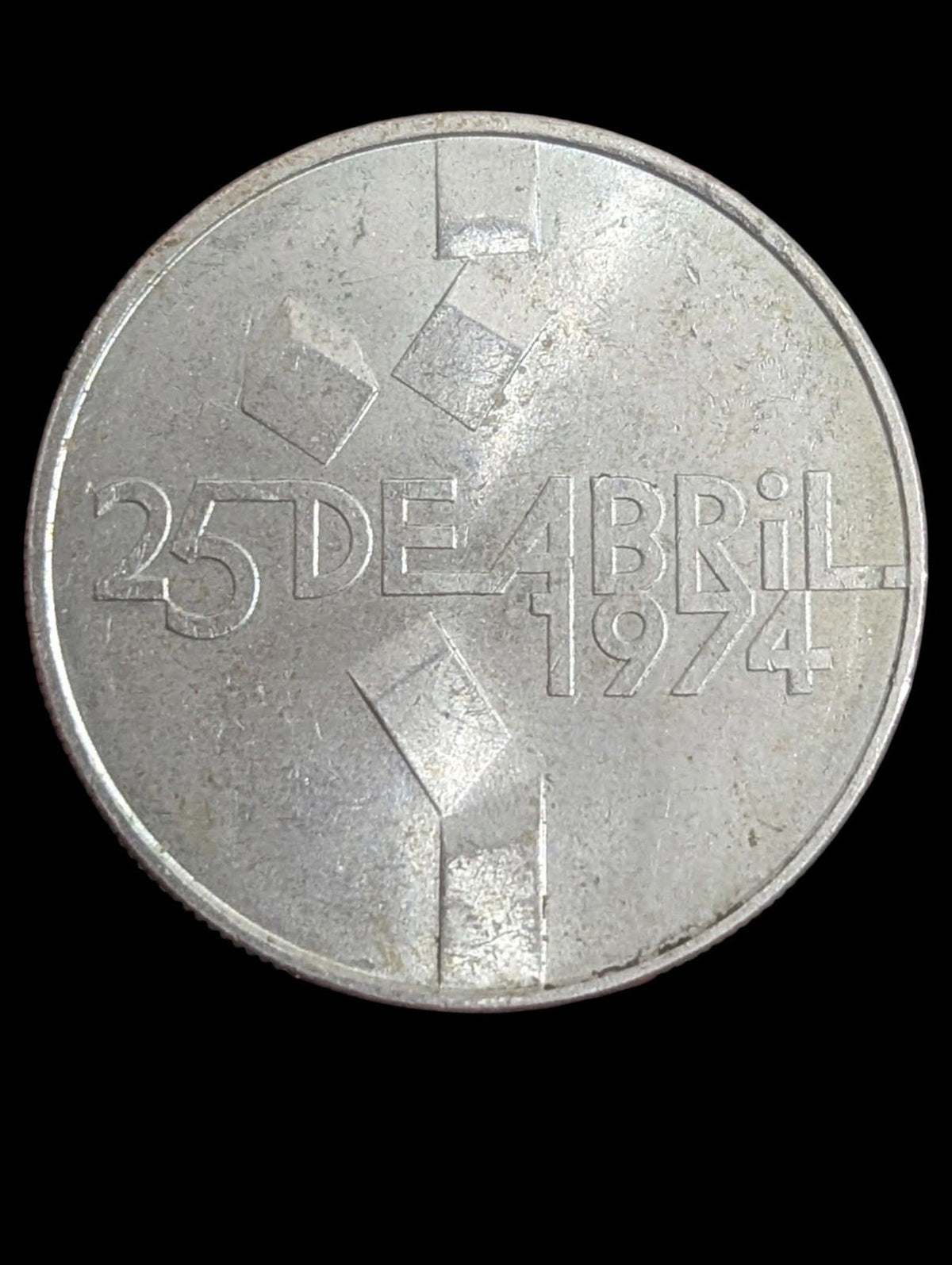 Portugal pièce 100 escudos 1974 Argent .650 Révolution 25 avril Démocratie Peuple