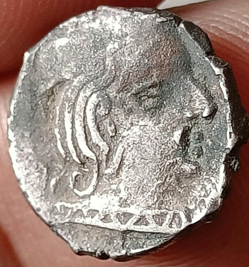 #P22#India SILVER coin  RUDRA Sena II-Western Kshatrapas.Indo-Scythian rulers