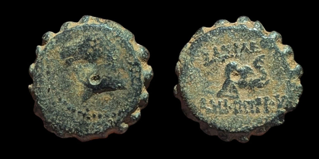 古希腊青铜币 安条克 公元前162-150年 # - 德米特里乌斯·索特 大象 骏马
