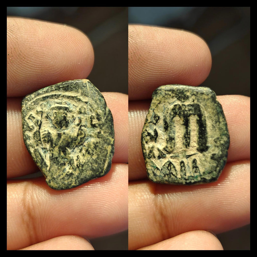 Arab Byzantine Umayyad Caliph. Mu'awiya Hims Emessa in Sorya Islamic Coin