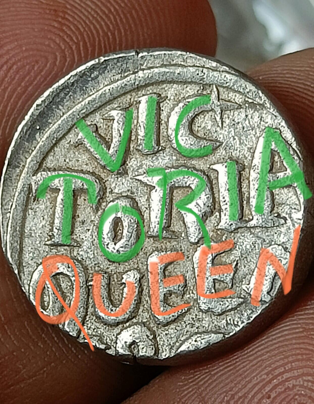 #N6/U25#-India Princely State BUNDI Silver coin On the name of Victoria Queen.