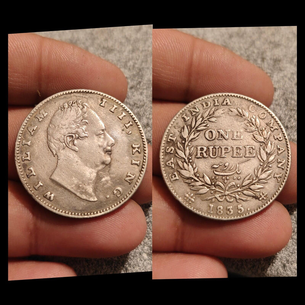 British East India Company 1835 silver Rupee of William rare