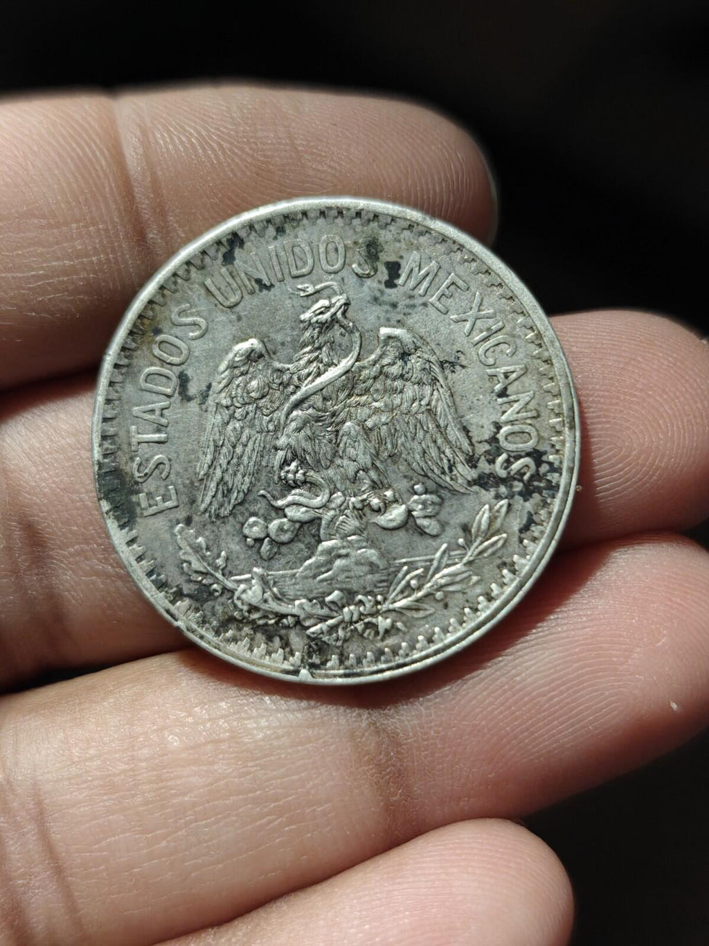 1917 Mexique 50 Centavos Pièce en argent Très bel état