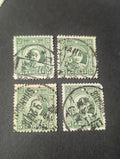 4 Pcs Of China, Scott 299, Dr Sun Yat-shih, 1931-1937, used Different Cancel