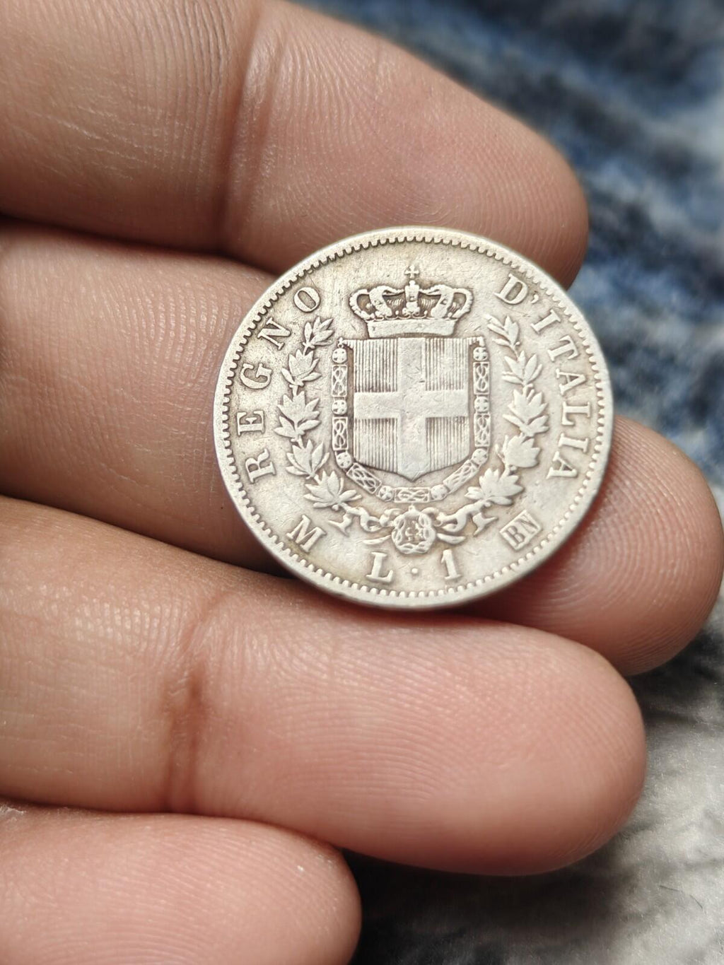 ITALIE VITTORIO EMANUELE II 1863 M BN 1 LIRE, ARGENT 0.835