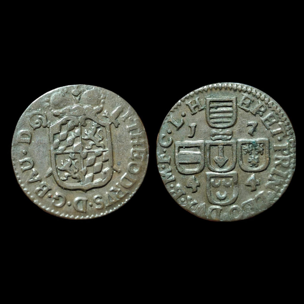 LIÈGE Jean-Théodore de Bavière 1744-1750 Liard d'argent 1744