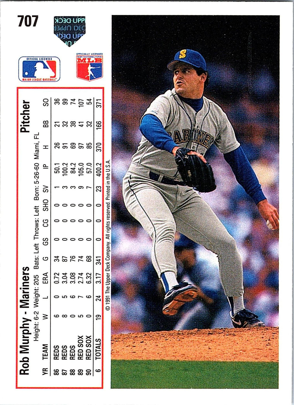 1991 Upper Deck #707b Rob Murphy