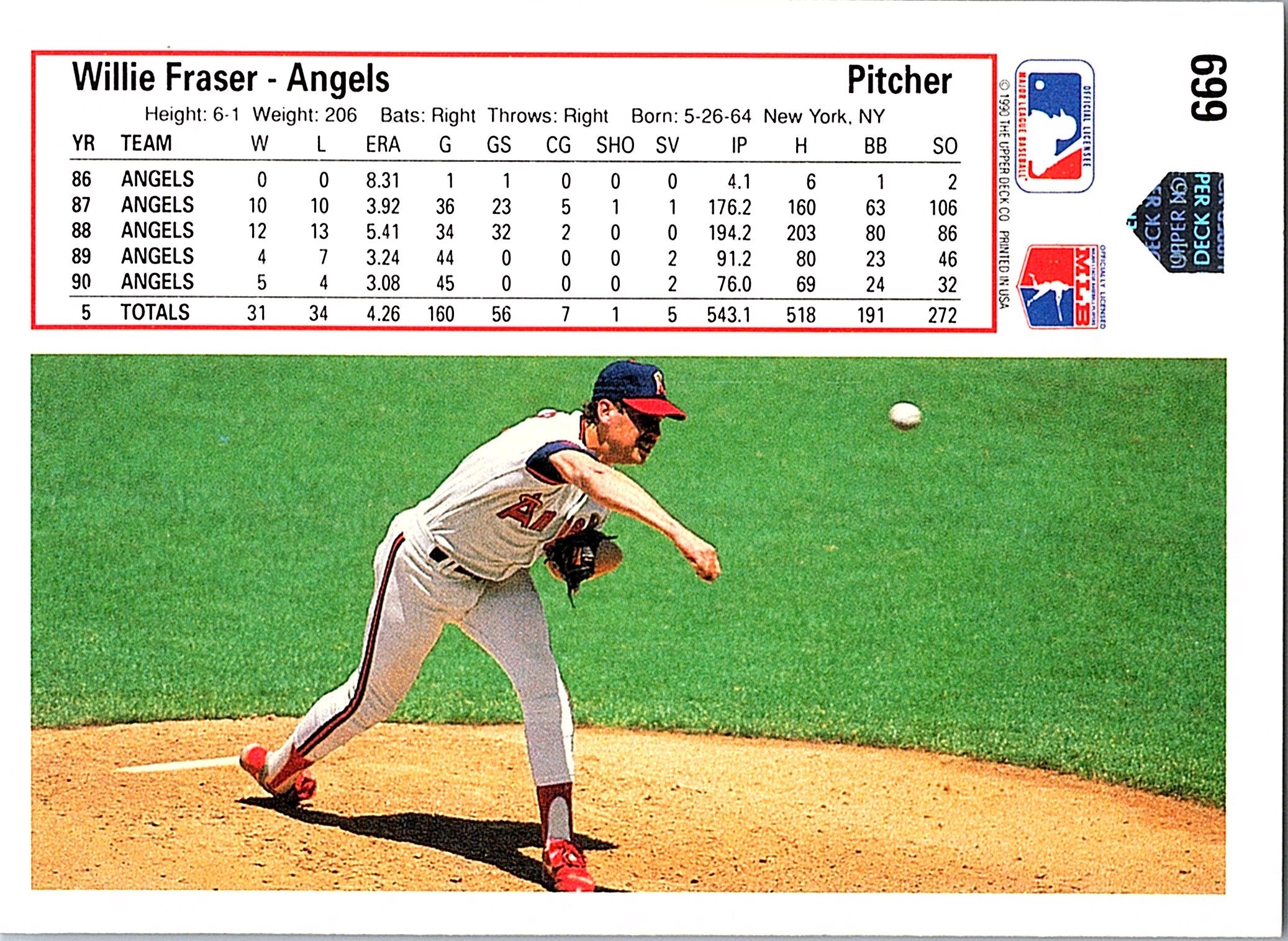 1991 Upper Deck #699 Willie Fraser