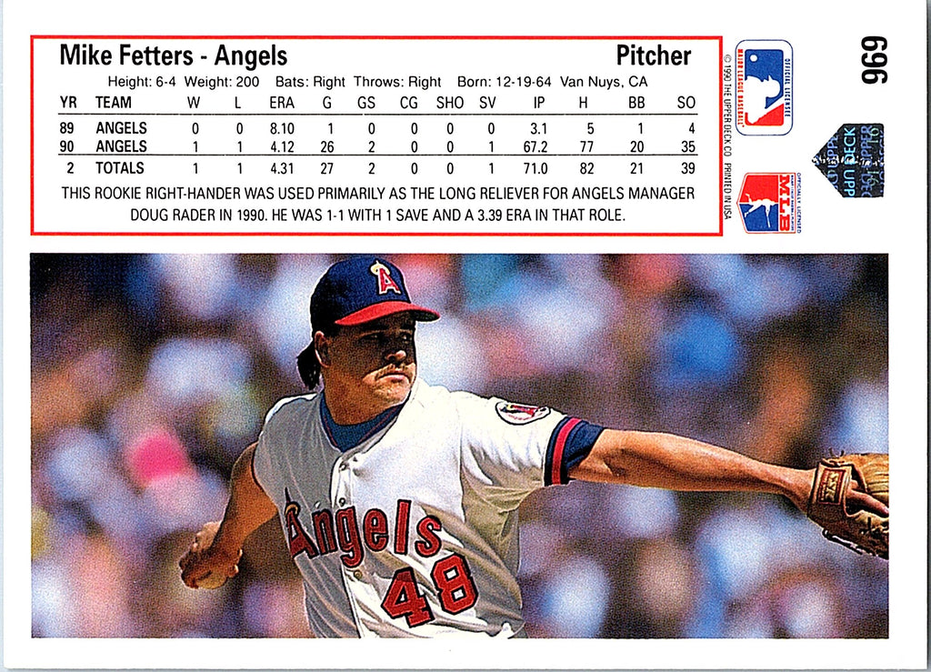 1991 Upper Deck #696 Mike Fetters