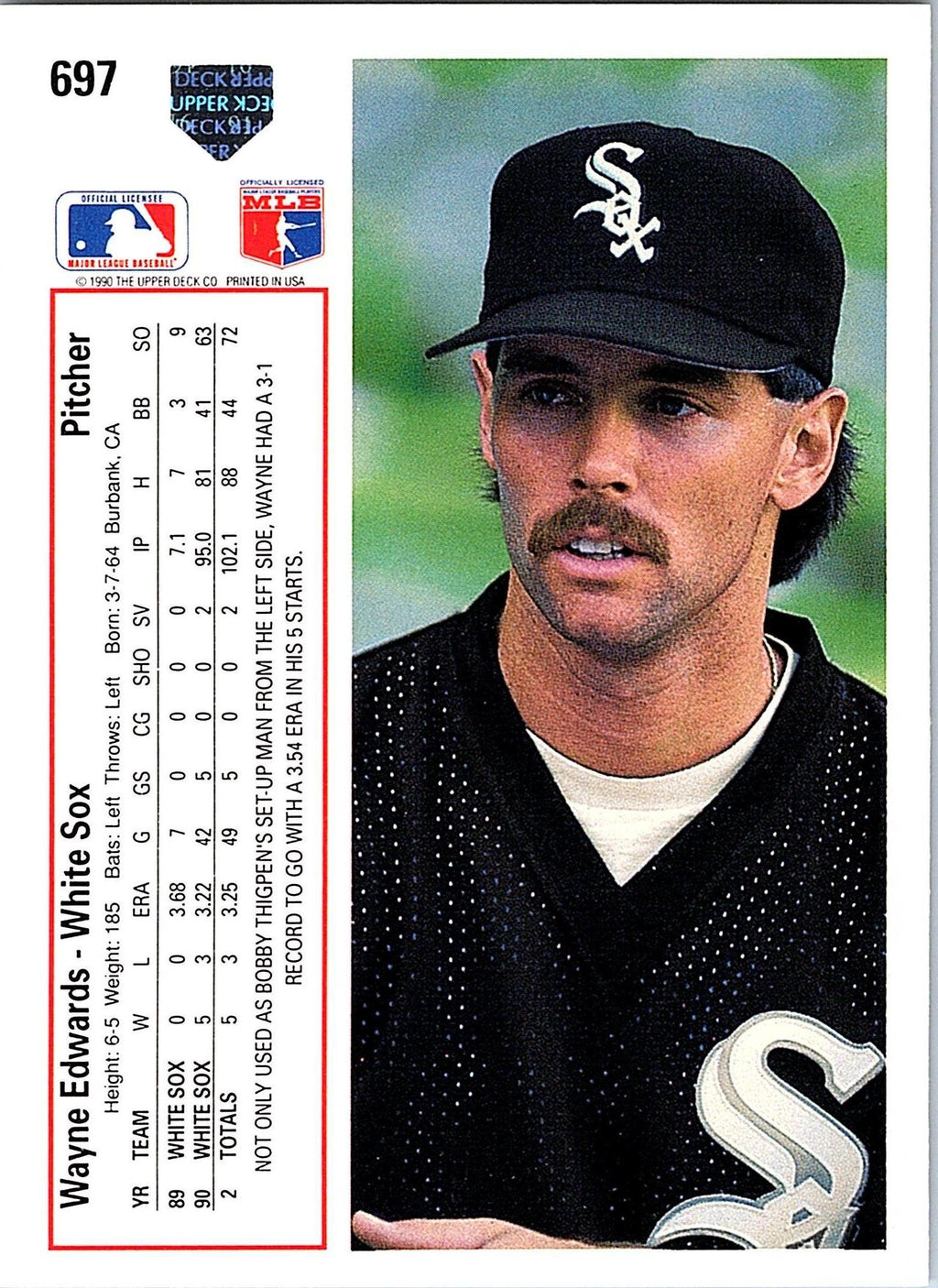 1991 Upper Deck #697b Wayne Edwards