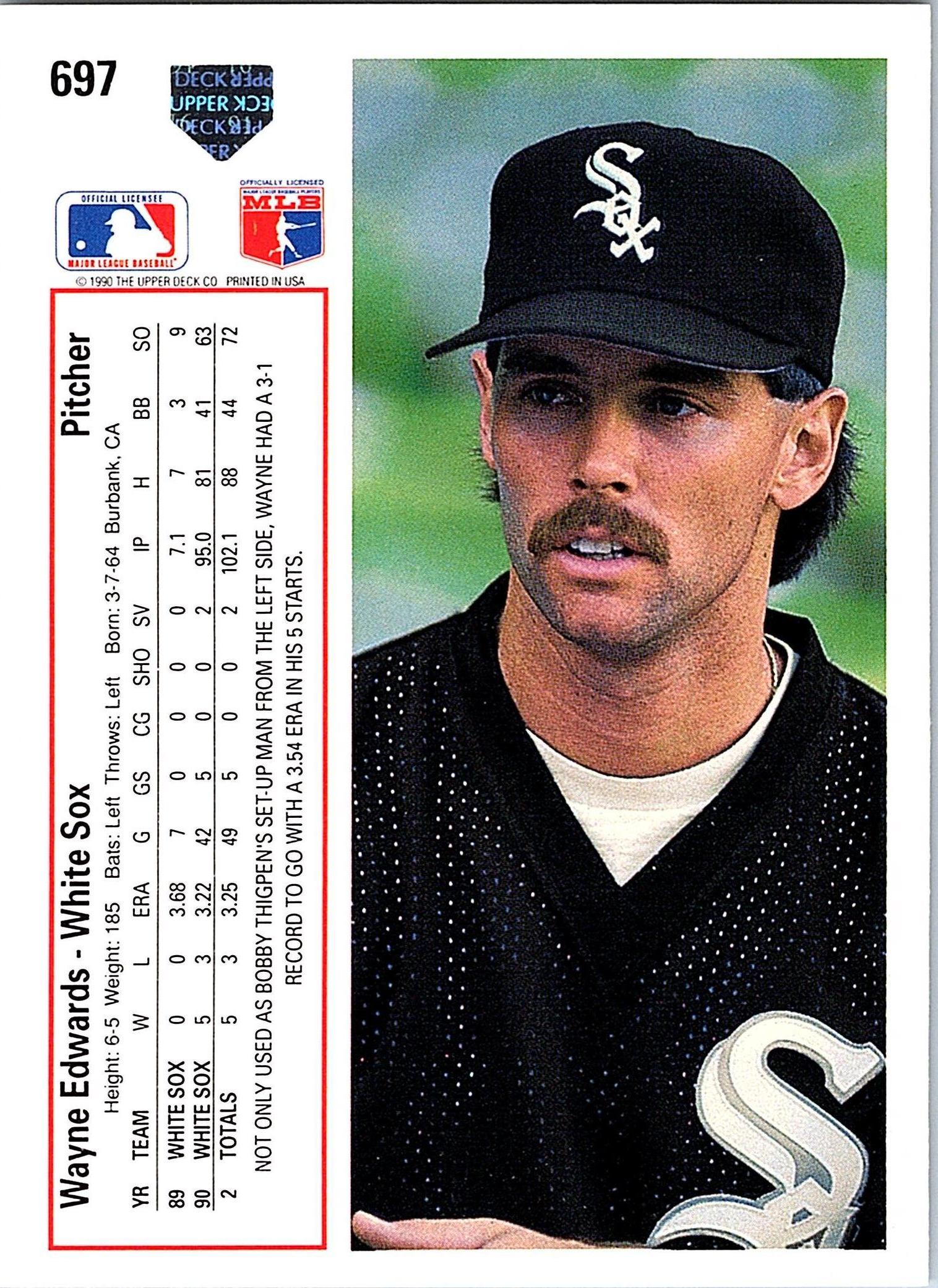 1991 Upper Deck #697b Wayne Edwards