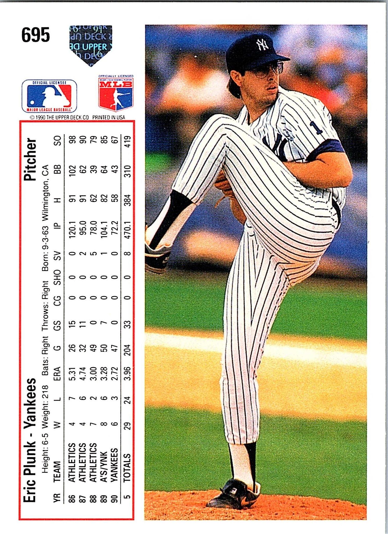 1991 Upper Deck #695b Eric Plunk