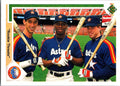 1991 Upper Deck #702c Rookie Jeff Bagwell  Luis Gonzalez Karl Rhodes 1990-91