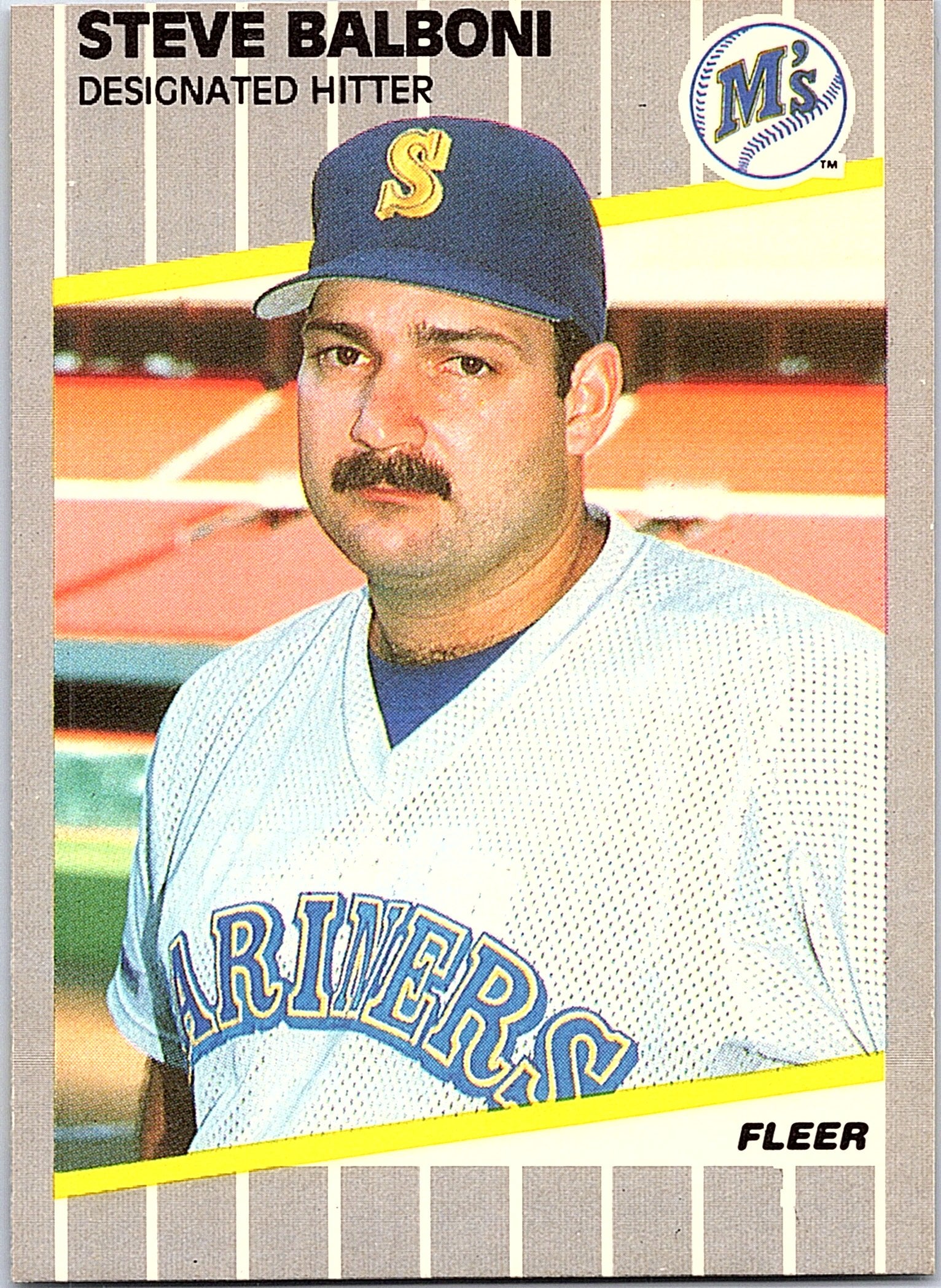 1989 Fleer #538 Steve Balboni