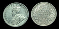 1918 British India Half 1/2 Rupee Silver Coin George V King Emperor KM# 522