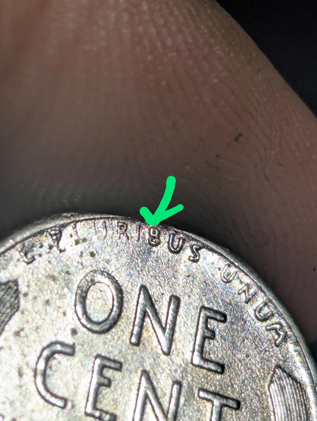 1943 Lincoln P Wheat Steal Penny Error Coin DDO 4 In Strike Thru B/8 Reverse